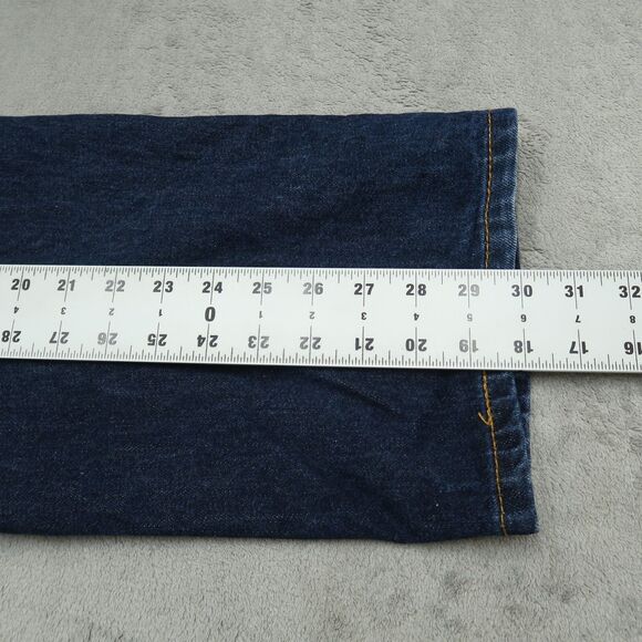 Levi's 505 Jeans Mens Size 40x30 Blue Regular Straight 100% Cotton Denim Dark - Picture 3 of 16